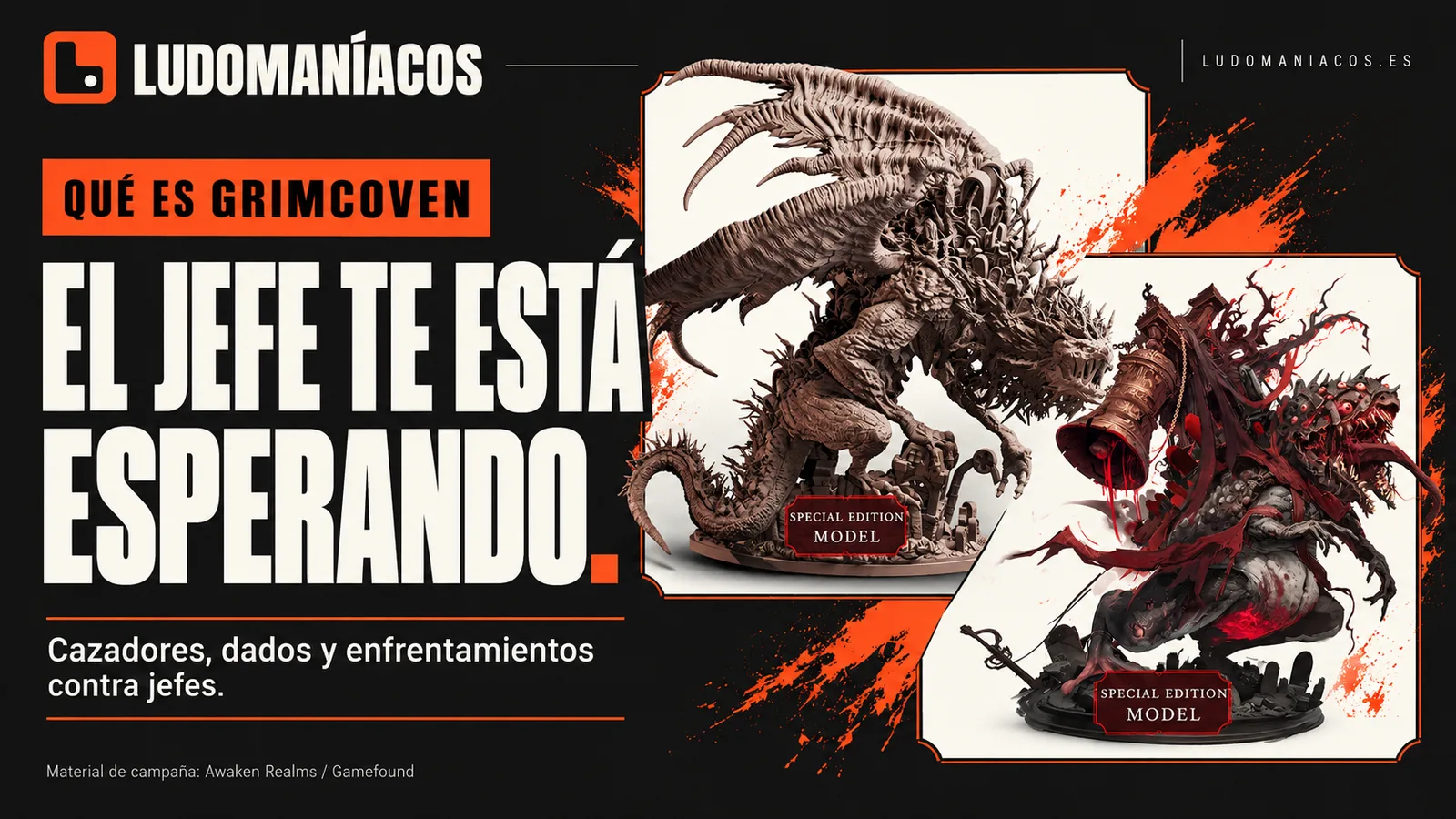 Miniaturas de enemigos presentadas en la campaña de Grimcoven